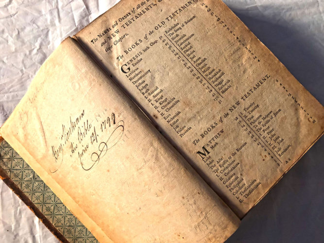 The Rosenkrans’s Family Bible comes home to Walpack